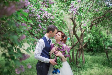 Gelin ve damat düğün gününde