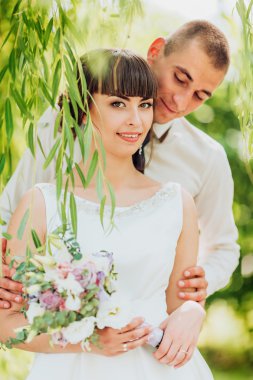 Gelin ve damat düğün gününde