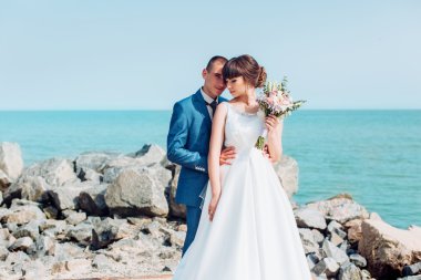 Gelin ve damat düğün gününde