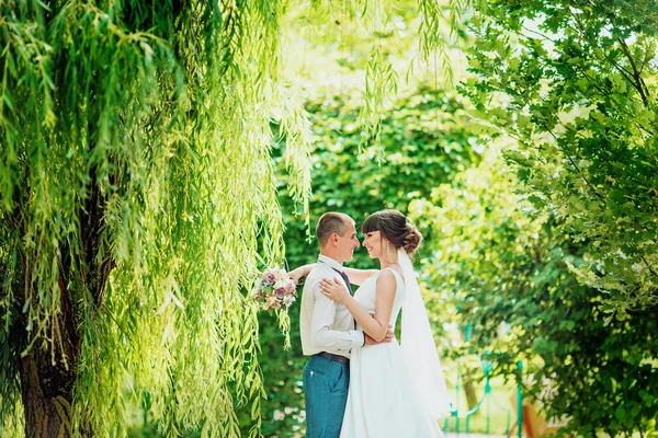 Gelin ve damat düğün gününde — Stok fotoğraf