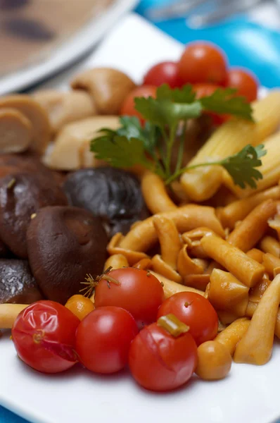 Pickled vegetables and mushrooms — Stock Photo, Image