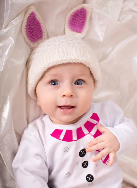 Boy is in the suit of rabbit — Stock Photo, Image