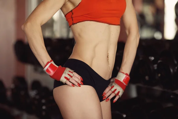 Vrouw op sport gym club — Stockfoto