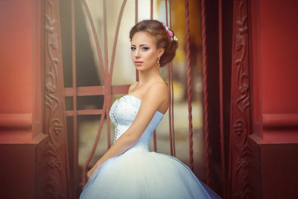 Beautiful bride outdoors — Stock Photo, Image