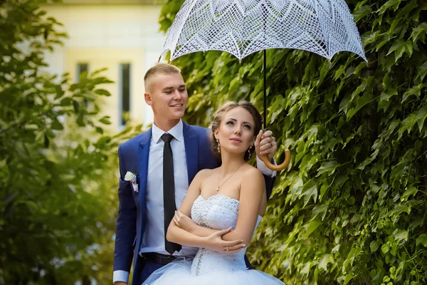 Beautiful bride and groom — Stock Photo, Image