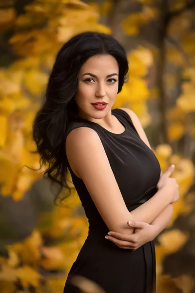 Beautiful woman on nature — Stock Photo, Image