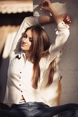 Vintage tarzı genç kadın