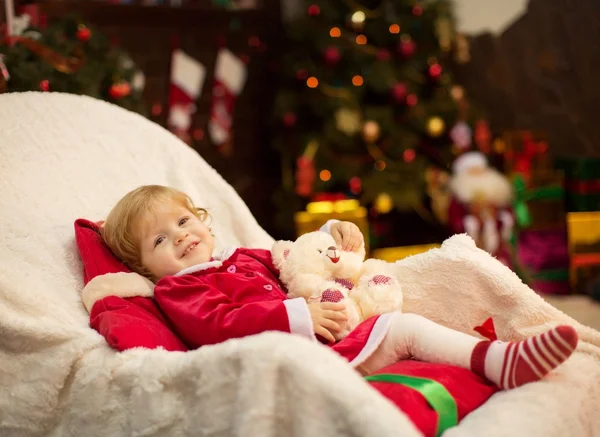 Christmas holiday Little girl — Stock Photo, Image