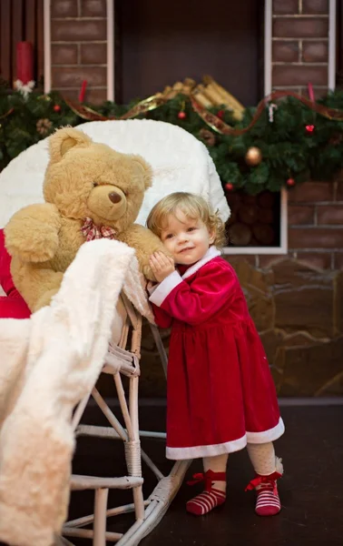 Christmas holiday Little girl — Stock Photo, Image