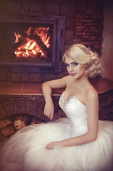 Sposa con elegante make-up — Foto Stock