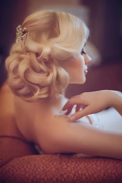 ファッション髪型花嫁 — ストック写真