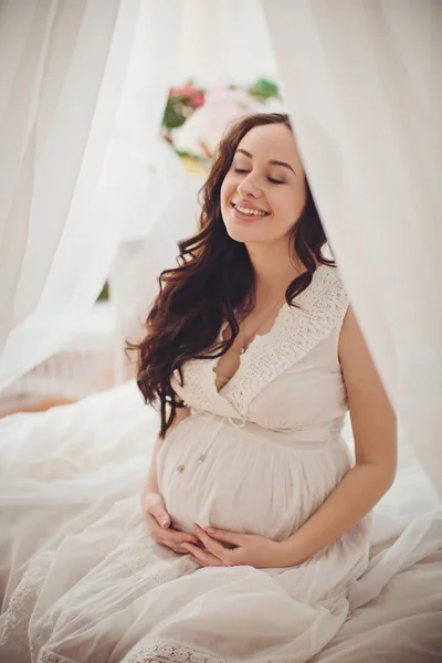 Έγκυος γυναίκα ομορφιά — Φωτογραφία Αρχείου
