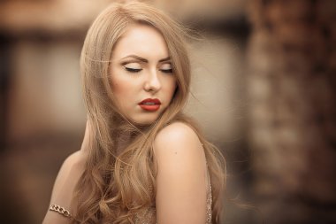 Makyaj açık havada kadınla