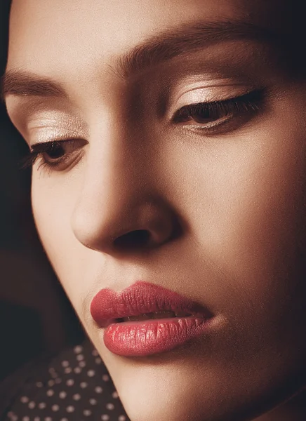 Woman with makeup close up — Stock Photo, Image