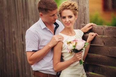 Gelin ve damat düğün gününde