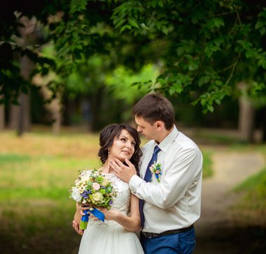 Gelin ve damat düğün gününde