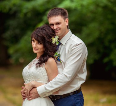 Gelin ve damat düğün gününde