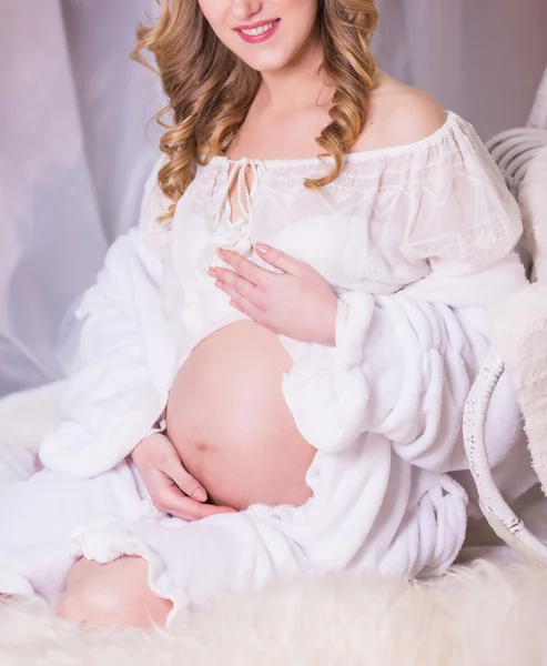Schoonheid zwangere vrouw — Stockfoto