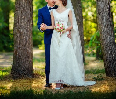 Gelin ve damat düğün gününde