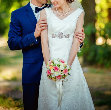 Gelin ve damat düğün gününde