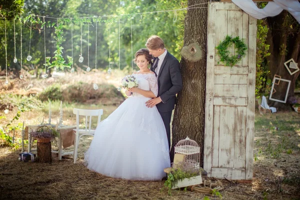 Felice sposa e sposo — Foto Stock