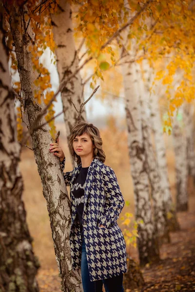 Mujer en el parque de otoño —  Fotos de Stock