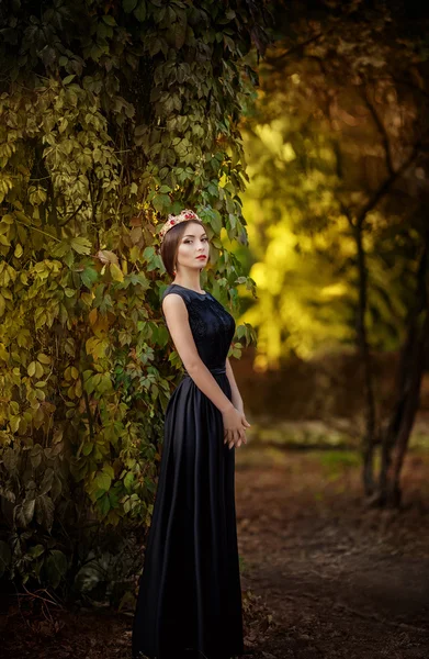 Bela mulher na coroa — Fotografia de Stock