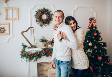 Noel arifesi güzel çifte