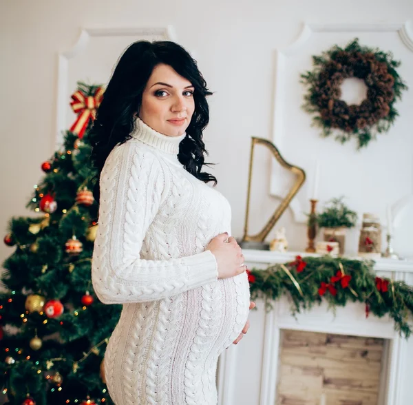 Mujer embarazada en baby shower —  Fotos de Stock