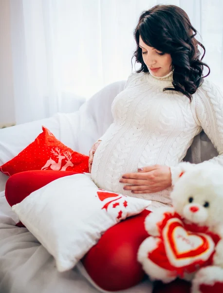 Mujer embarazada en baby shower — Foto de Stock