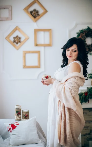 Pregnant Woman at baby shower — Stock Photo, Image