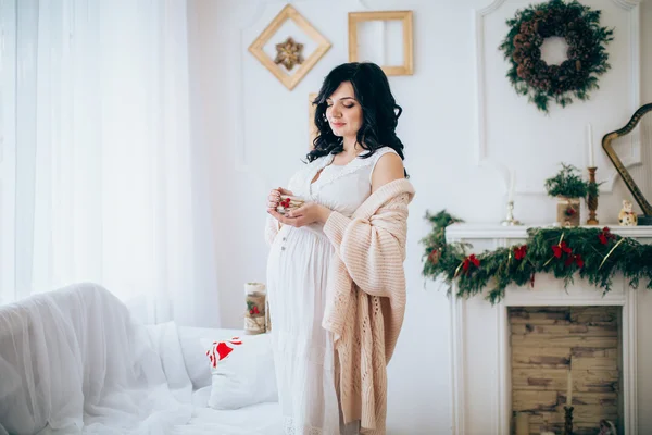 Pregnant Woman at baby shower — Stock Photo, Image