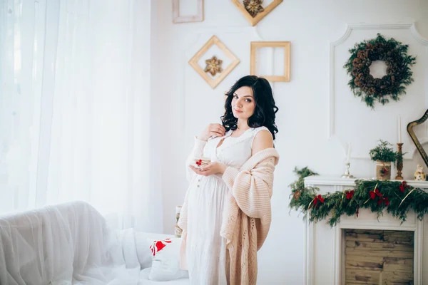 Pregnant Woman at baby shower — Stock Photo, Image