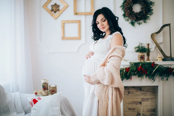 Pregnant Woman at baby shower — Stock Photo, Image