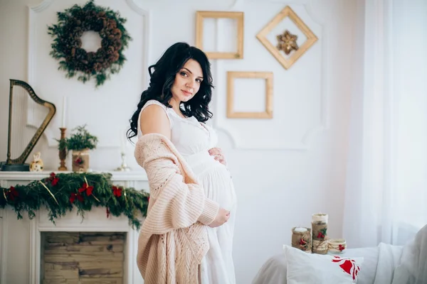 Pregnant Woman at baby shower — Stock Photo, Image