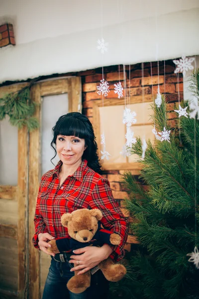 Noel tatili kadına — Stok fotoğraf