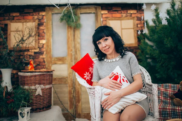 Mujer en Nochebuena —  Fotos de Stock