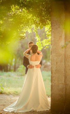 Gelin ve damat düğün gününde