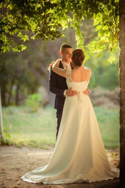 Gelin ve damat düğün gününde