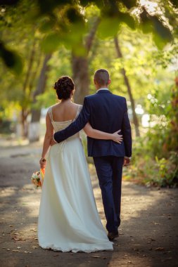 Gelin ve damat düğün gününde