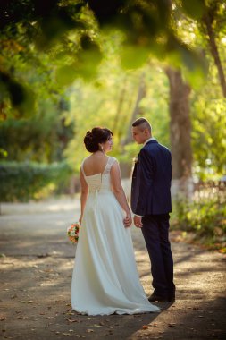 Gelin ve damat düğün gününde