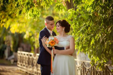 Gelin ve damat düğün gününde