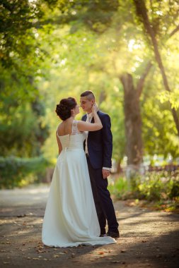 Gelin ve damat düğün gününde