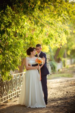 Gelin ve damat düğün gününde