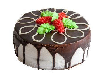 Kek çikolata ile drizzled