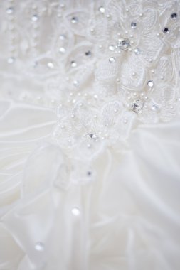 Fragment of a wedding dress