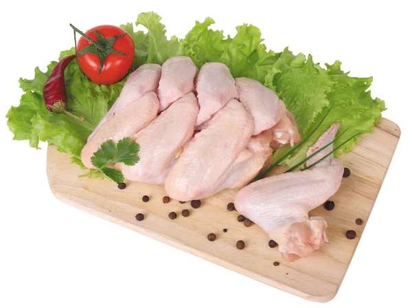 Çiğ tavuk kanadı.