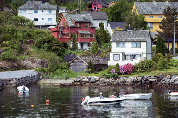 Traditionella norska trähus — Stockfoto