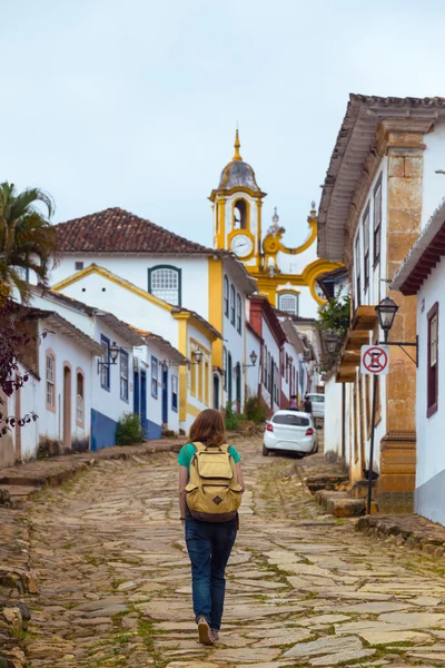 Ruas da cidade histórica Tiradentes, Brasil — Fotografia de Stock