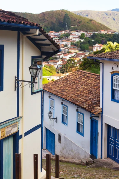 Straßen der historischen Stadt ouro preto brasilien — Stockfoto